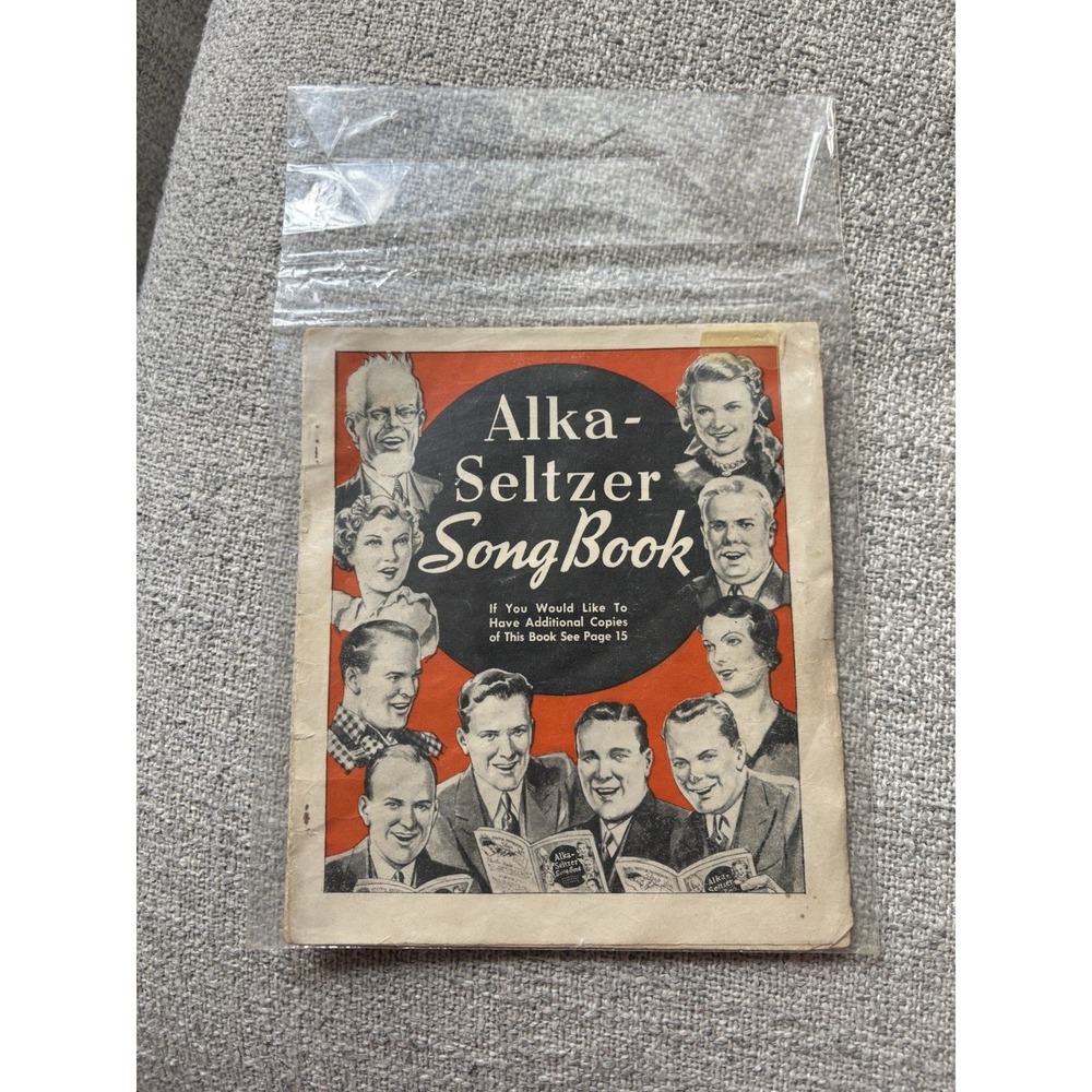 Alka Seltzer Song Book 1937 booklet Advertising Sheet Music Ads Drug Ephemera